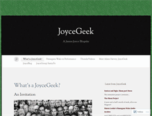 Tablet Screenshot of joycegeek.com